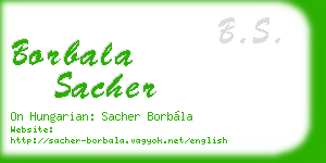 borbala sacher business card